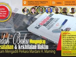 Pakar Hukum Beberkan Deretan Fakta-fakta Kasus Perkara yang Menjerat Mardani Maming dalam Acara Bedah Buku